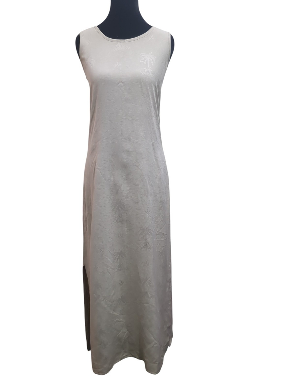 Tommy Bahama 100% Silk Palm Jacquard Maxi Dress Small Resort Coastal Grandma